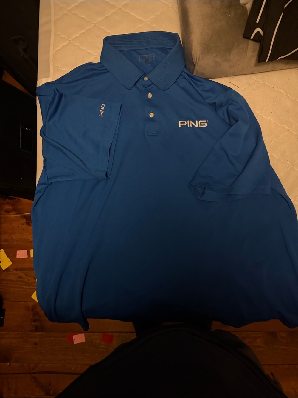 Ping Men's Blue Golf Polo with Chest Logo